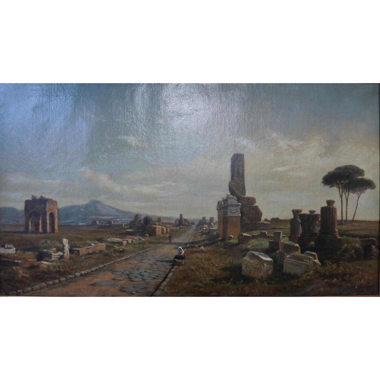 Dipinto: Veduta della via Appia a Roma