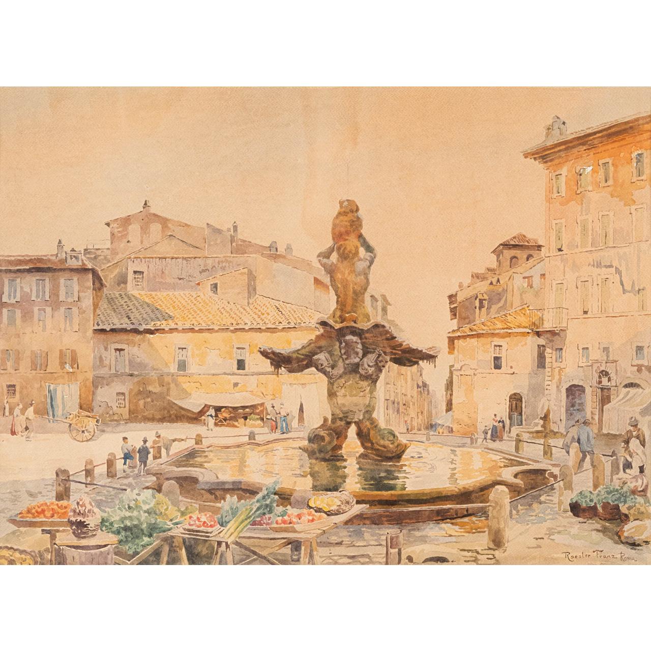 Dipinto: Veduta di Piazza Barberini