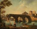 Dipinto: Veduta di Ponte Rotto e dell'Isola Tiberina